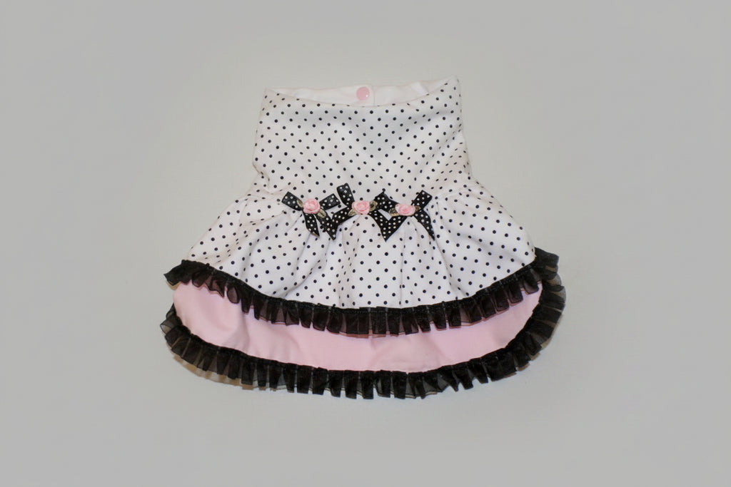 The Genevieve, Black and white polka dot dog dress