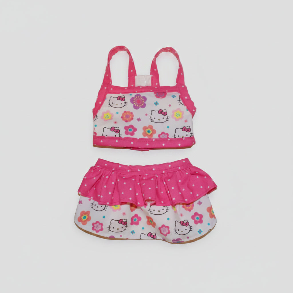 Hello Kitty Polka Dot Dog Top and Dog Skirt Set Dog Outfit, Dog Clothes