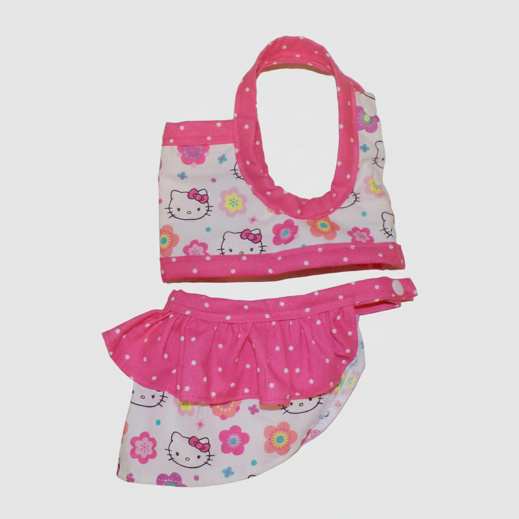 Hello Kitty Polka Dot Dog Top and Dog Skirt Set Dog Outfit, Dog Clothes
