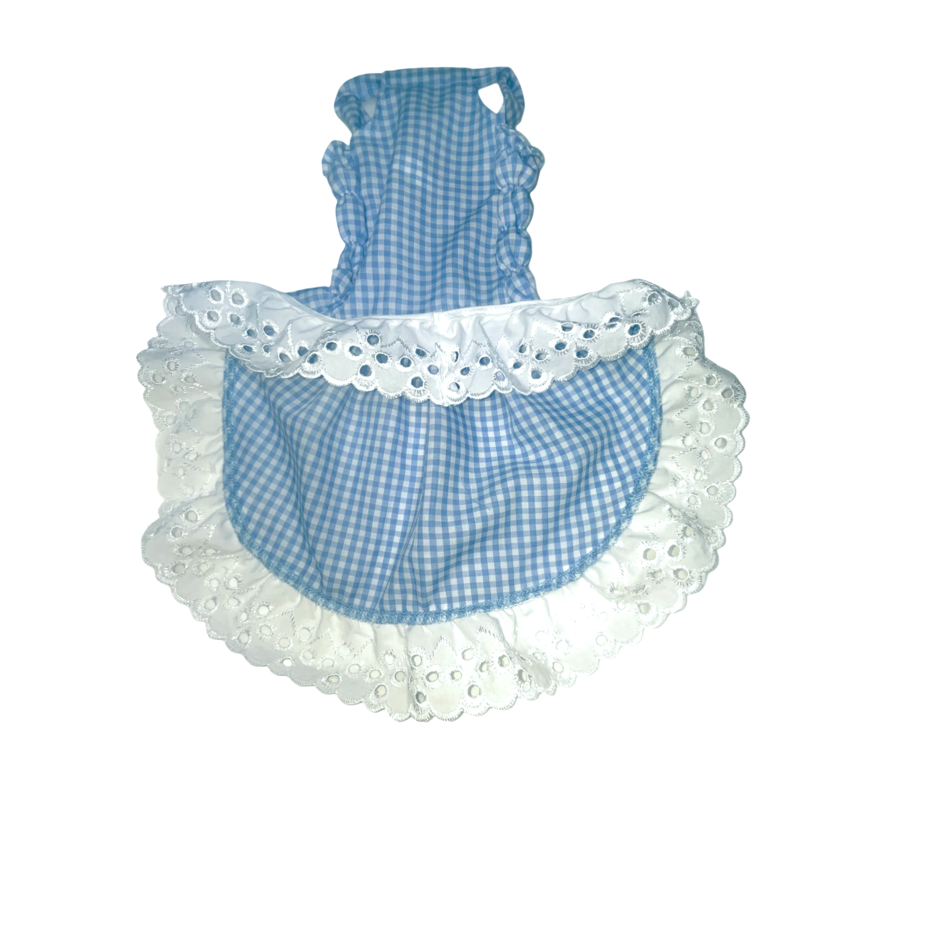 Blue Gingham Dog Dress