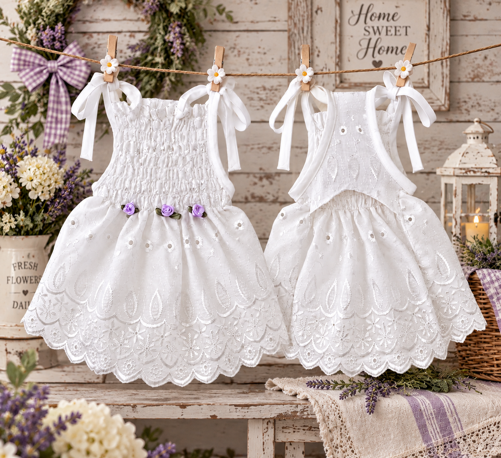 Lavender Rose Garden Dog Dress 🌿💜