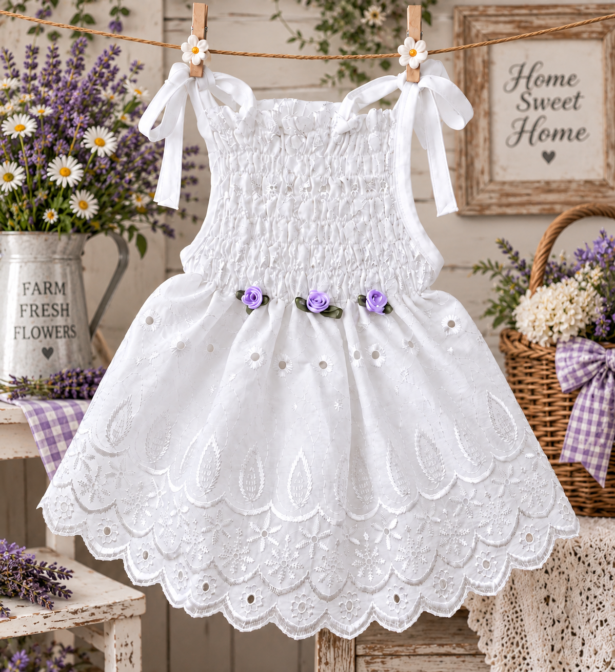 Lavender Rose Garden Dog Dress 🌿💜