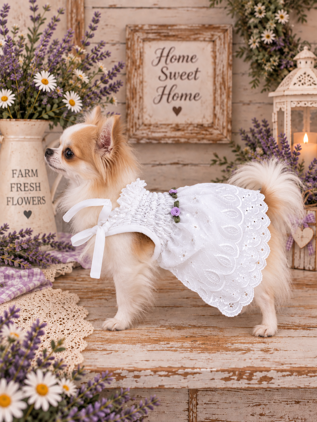 Lavender Rose Garden Dog Dress 🌿💜