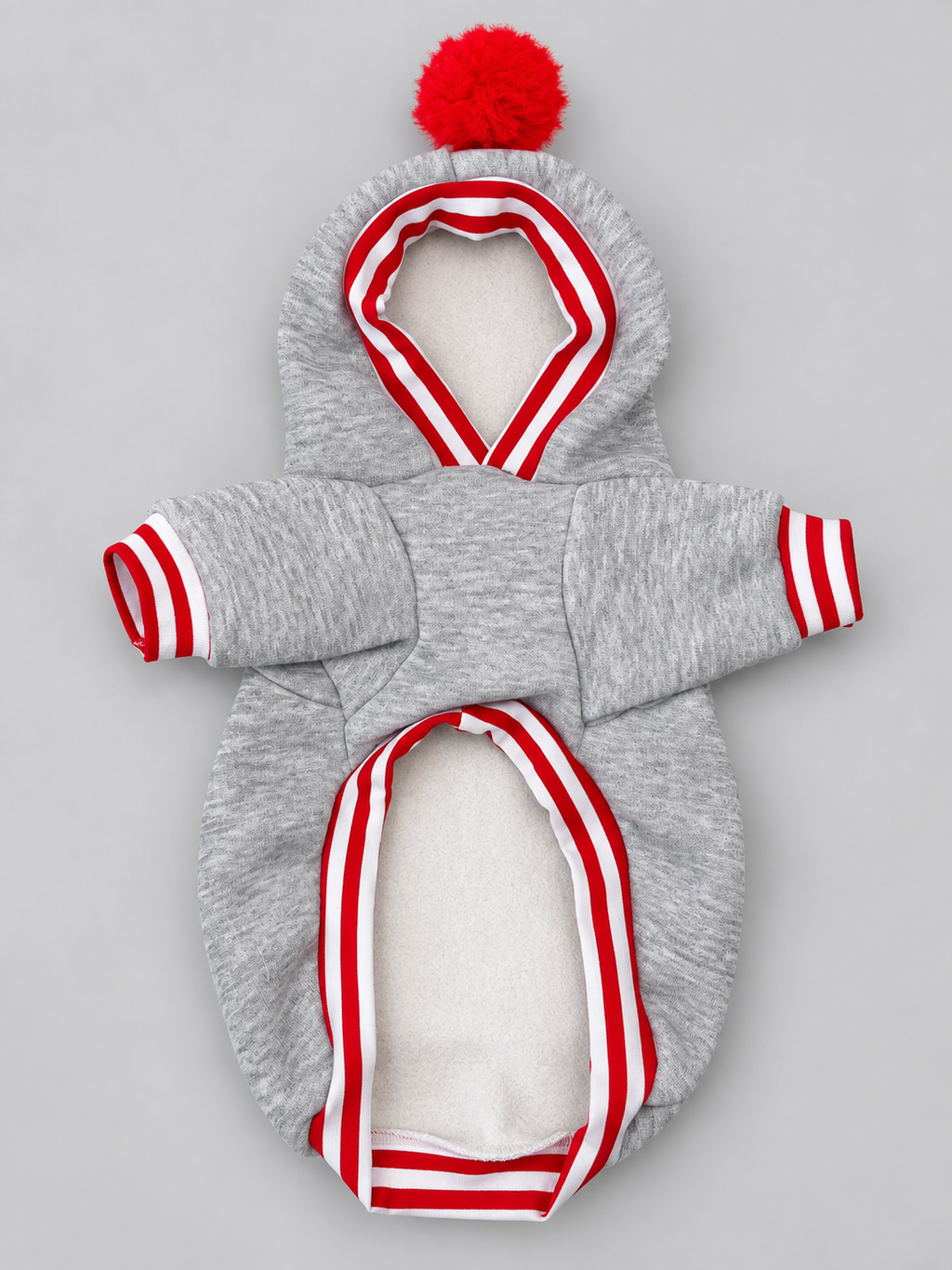 Heather Gray Bone Patches Dog Hoodie