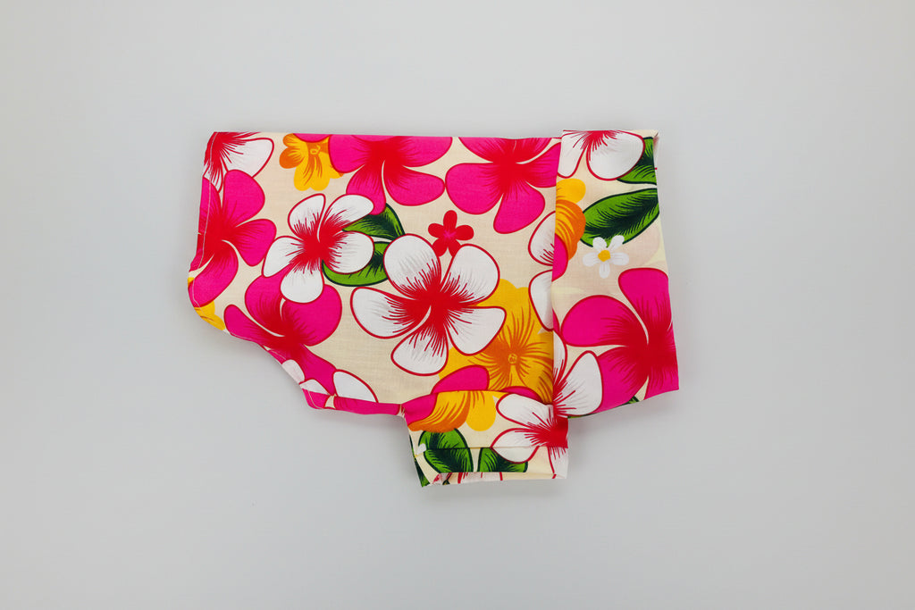 Pink Hawaiian collar dog shirt