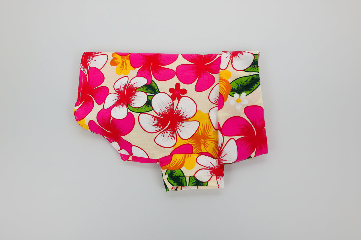 Pink Hawaiian collar dog shirt