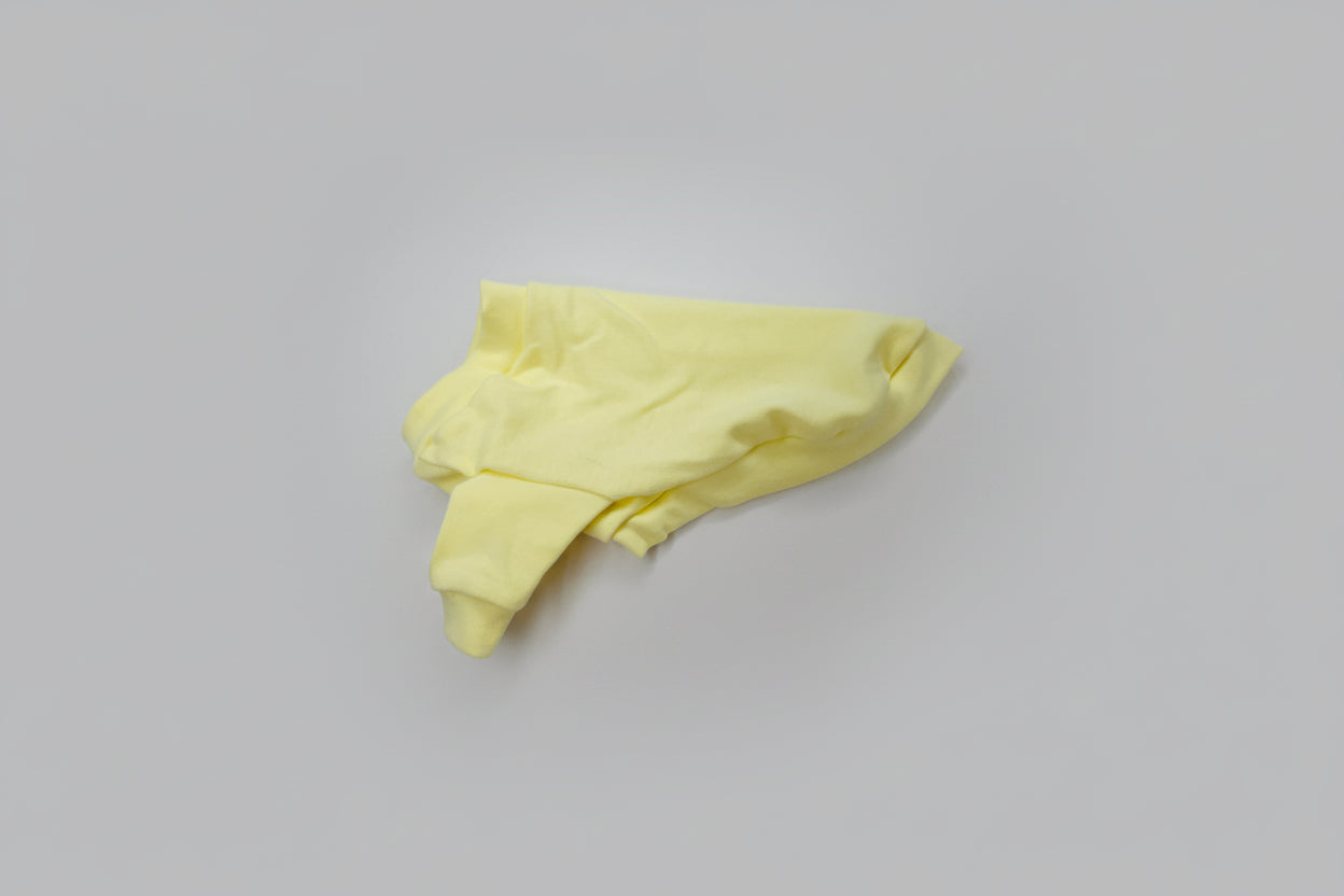 Yellow dog shirt on a white background 