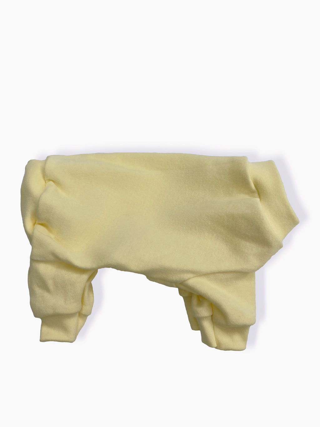 Solid yellow cotton dog pajamas