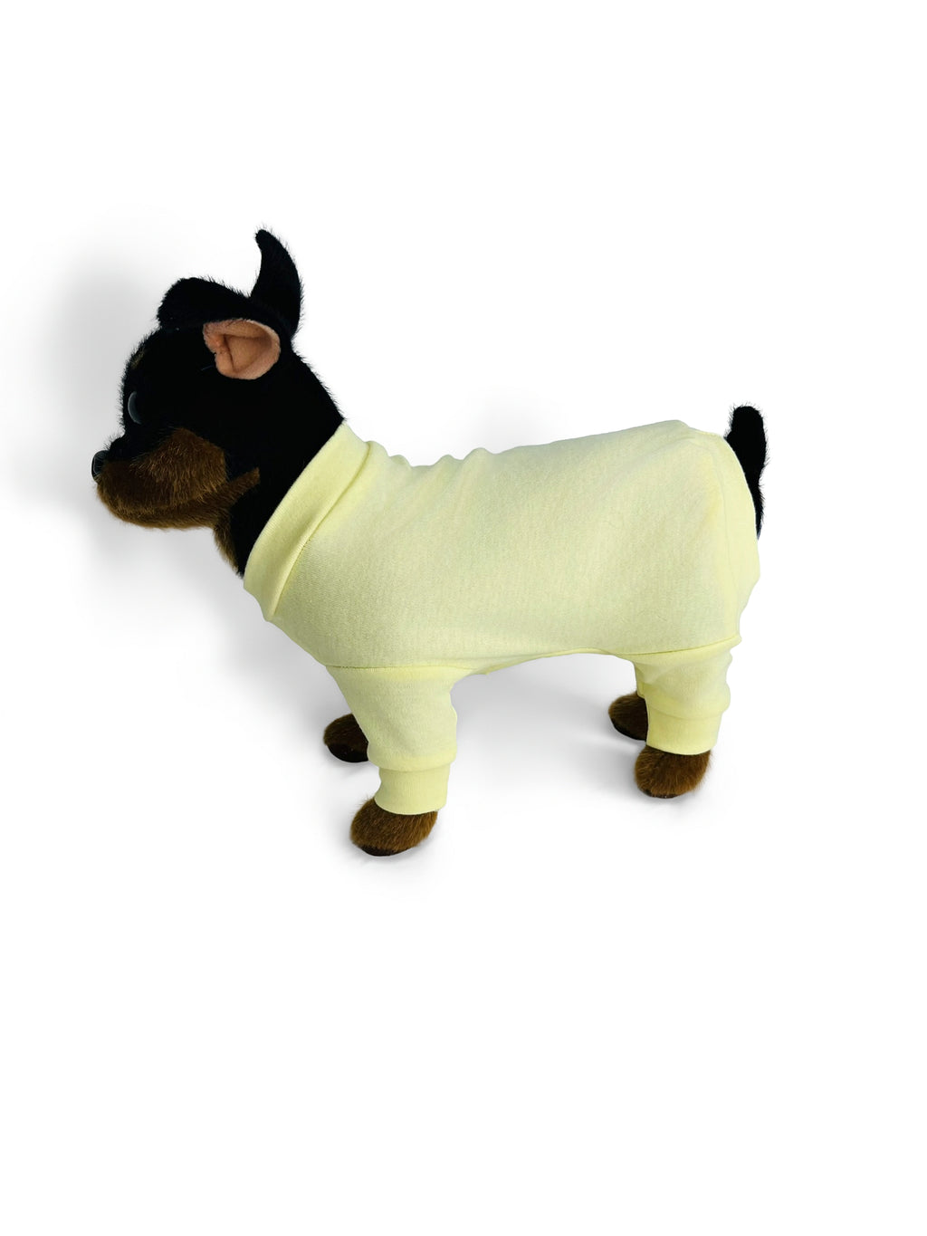 Solid yellow cotton dog pajamas