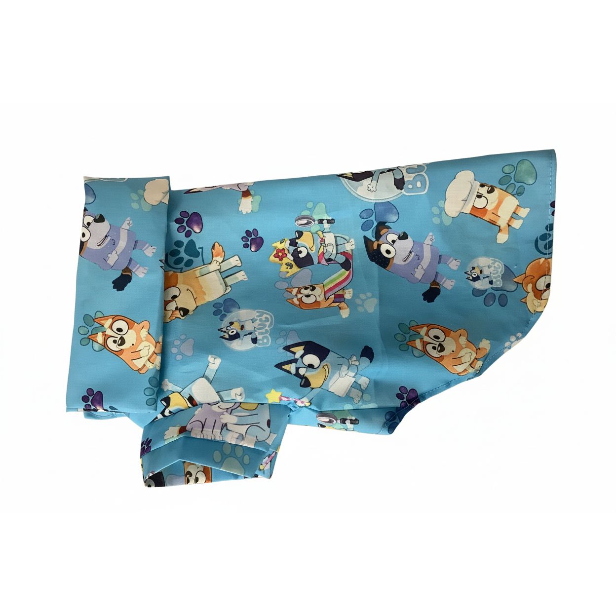  dog shirt with bluey pattern on a white background