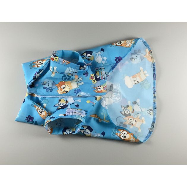 Bluey pattern dog shirt on a white background