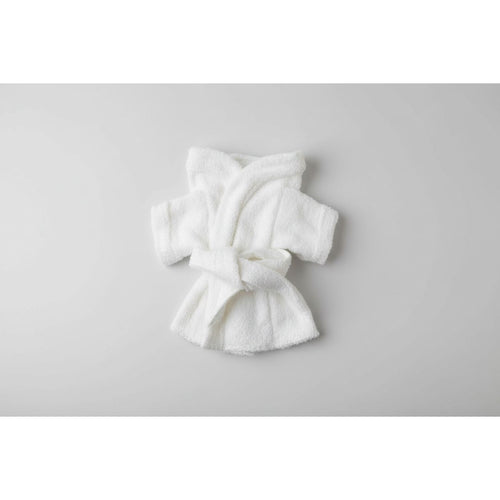 white terry robe on a white background