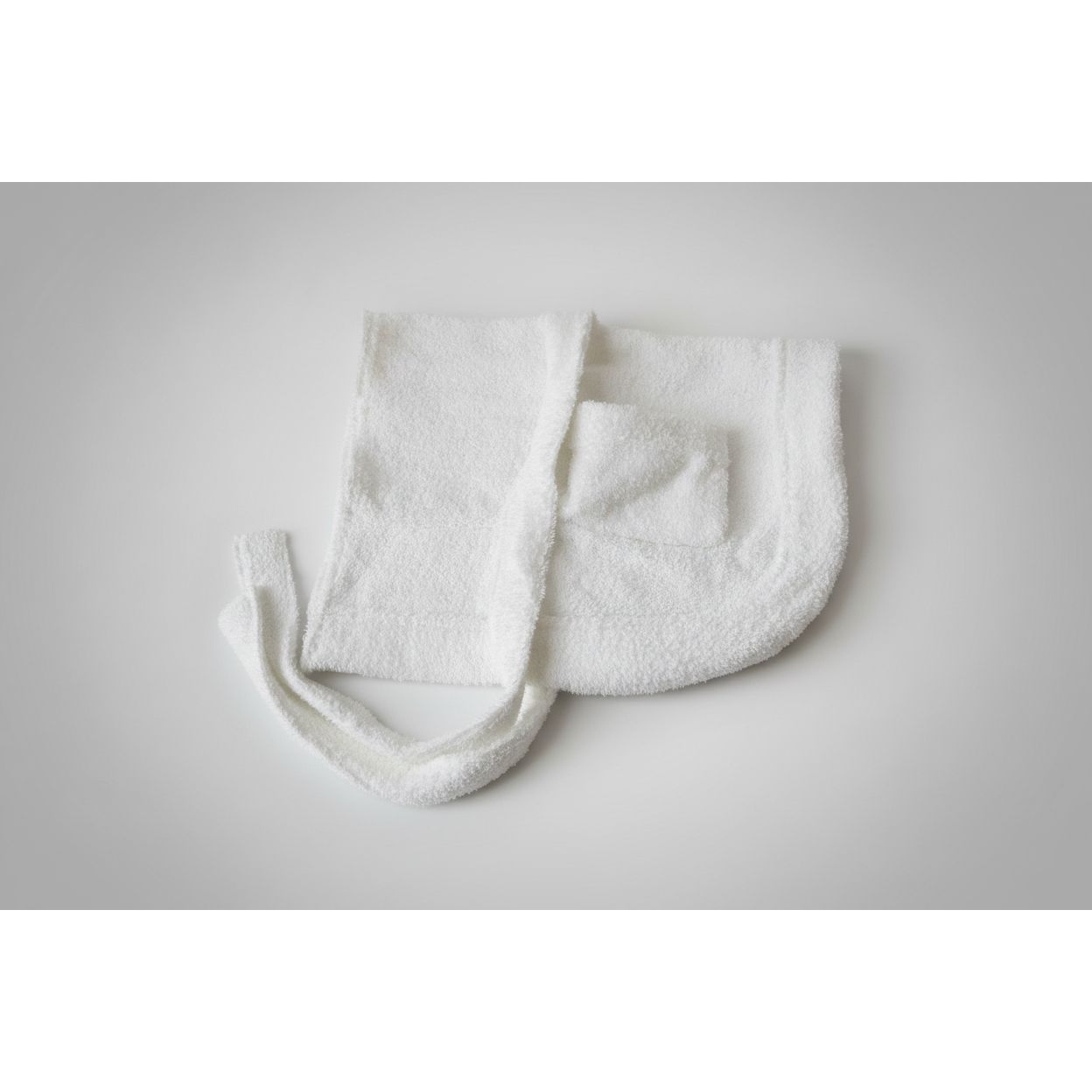 white terry robe on a white background