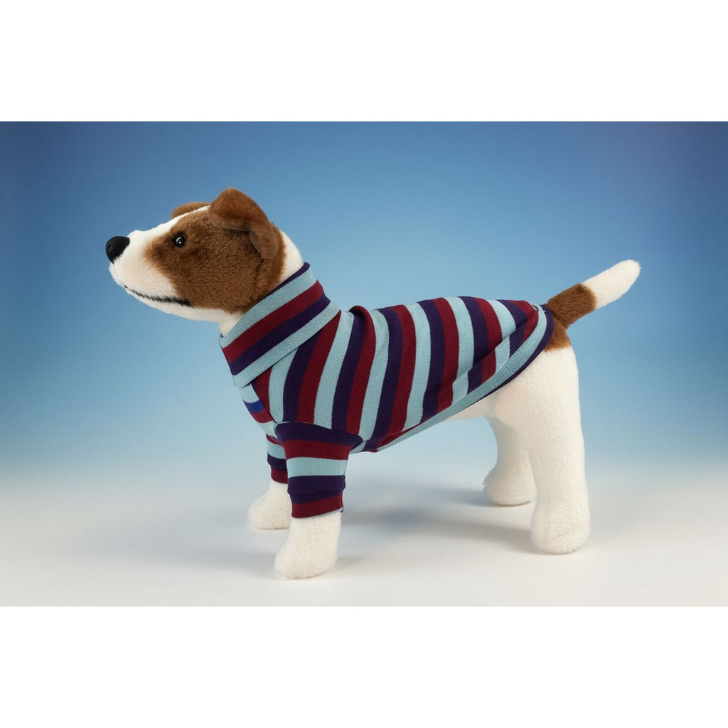 striped turtleneck dog sweater. 