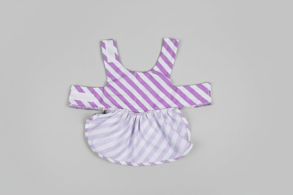 Purple Roses Dog Harness Dress with Matching Leash