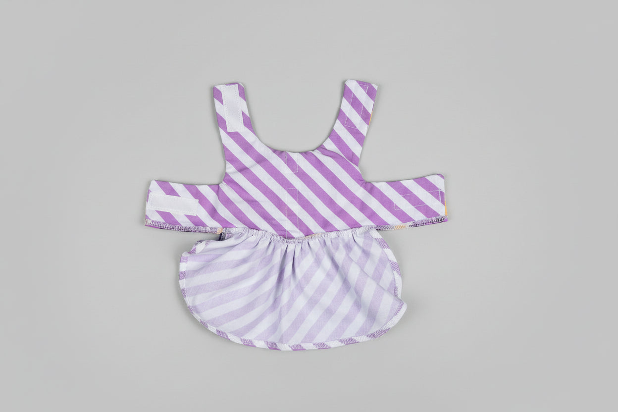 Purple Roses Dog Harness Dress with Matching Leash