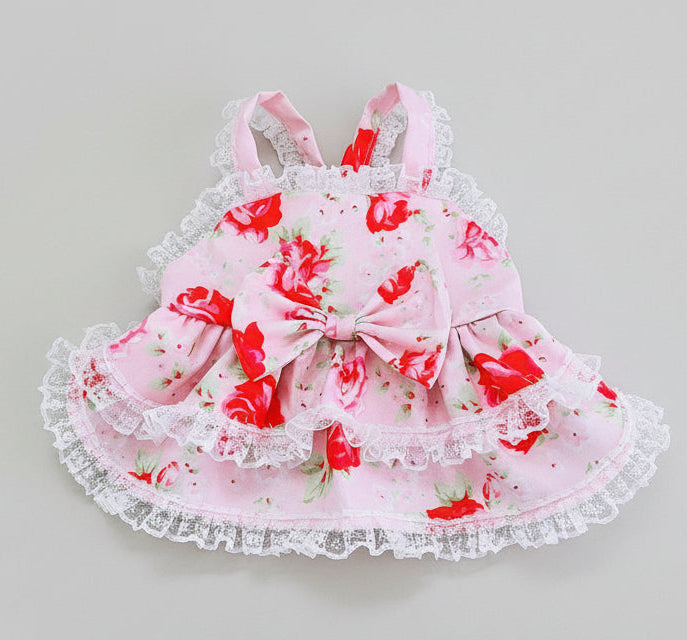 Lace and Roses Furr-Princess dog dress