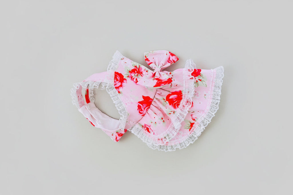 Lace and Roses Furr-Princess dog dress