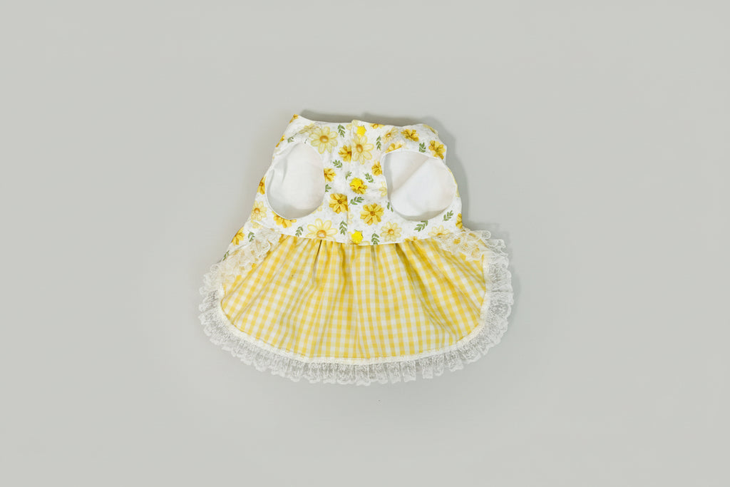 Yellow Summer Daisies Dog Dress