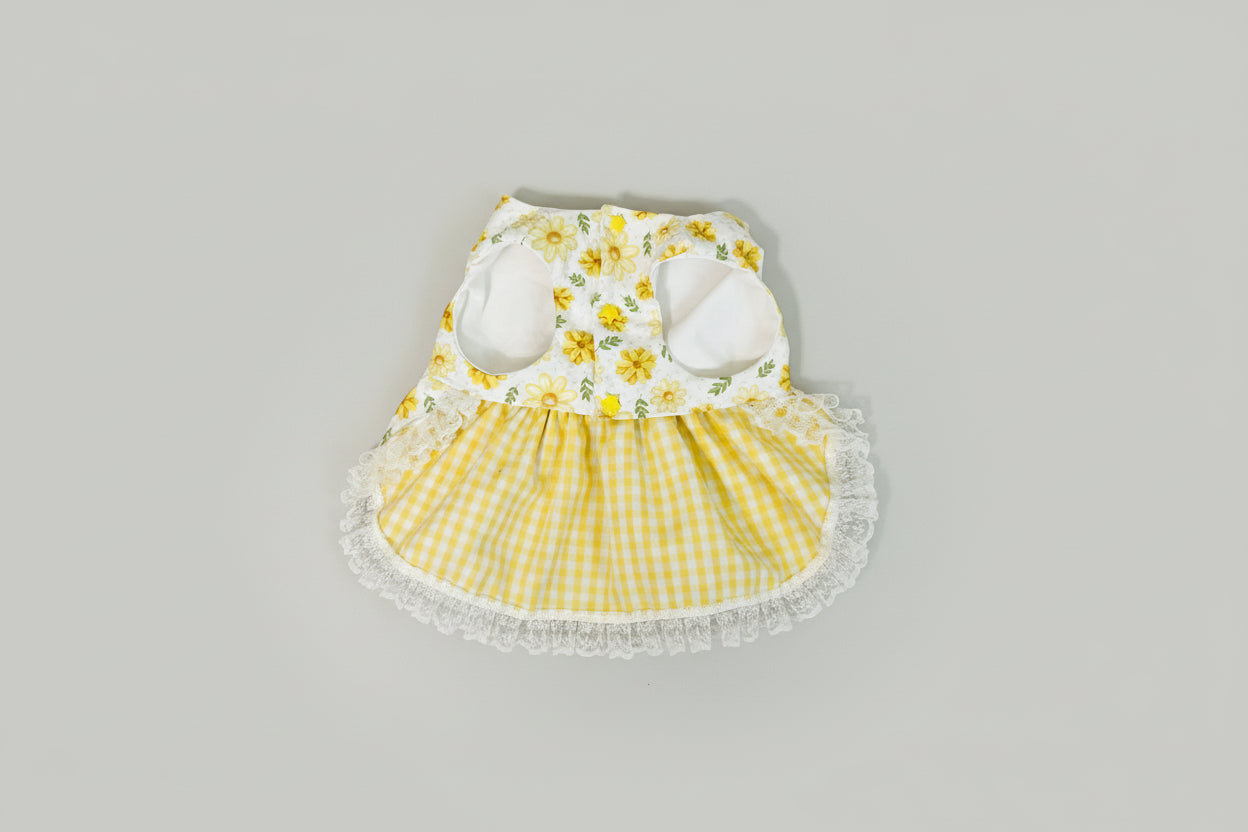 Yellow Summer Daisies Dog Dress