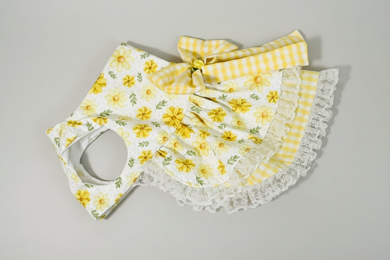 Yellow floral dress 
