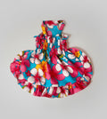 Pink and blue summer Hawaiian dog dress