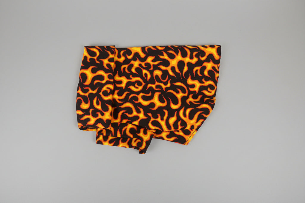 flame pattern dog shirt
