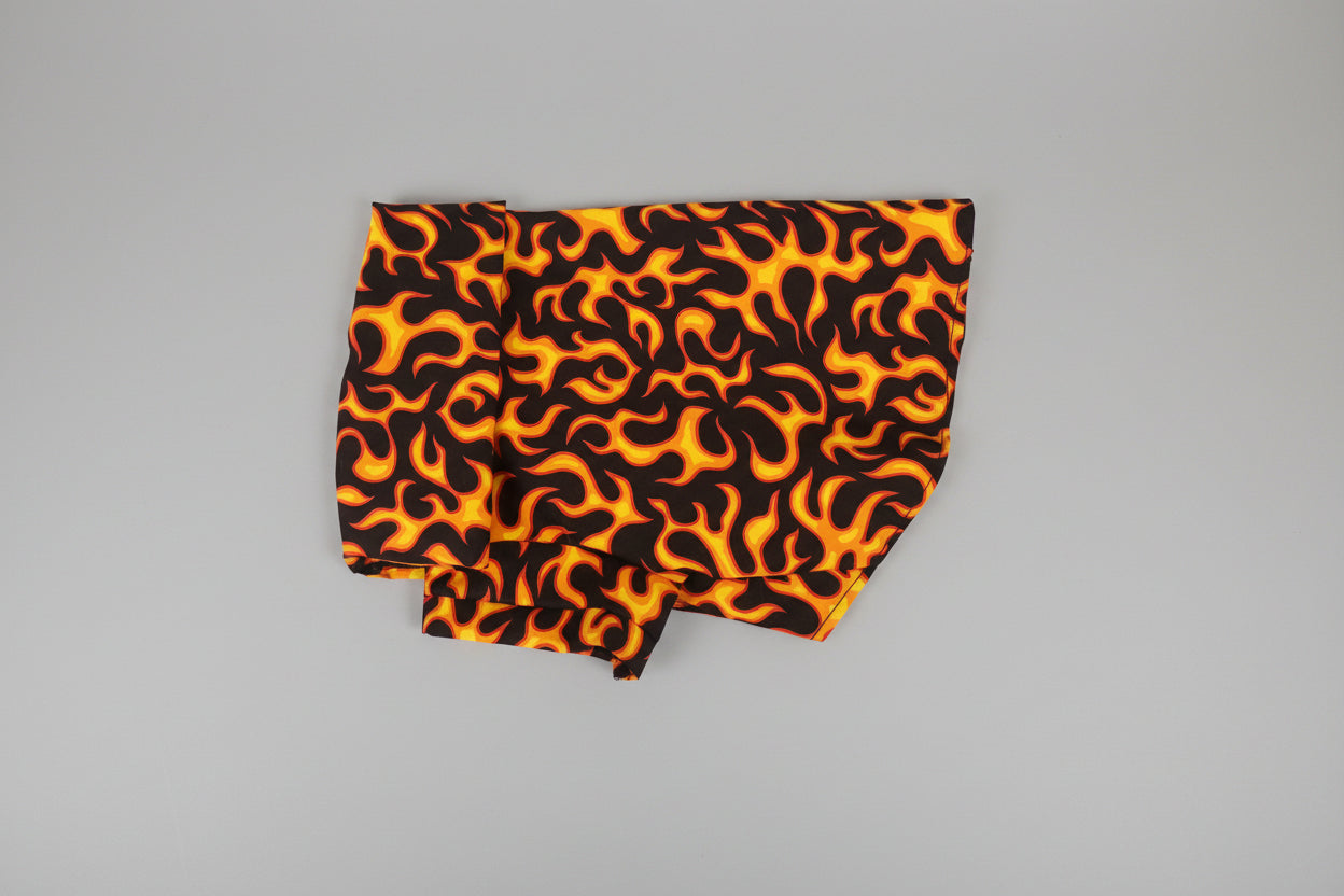 flame pattern dog shirt