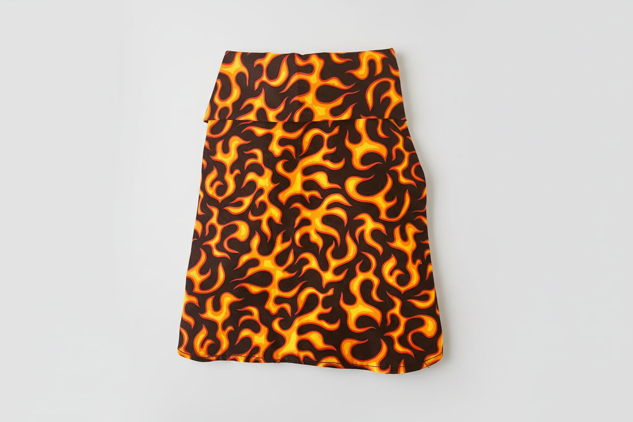 flame pattern dog shirt