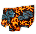 Orange Flames and Blue Dragons Collar Dog Shirt