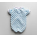 Soft baby blue minky dot dog sweater