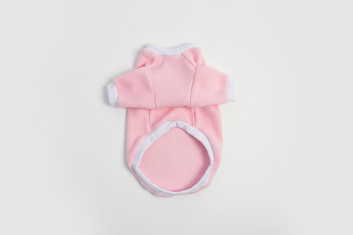 Baby pink fleece dog sweater