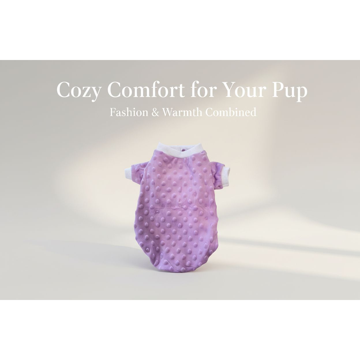 Small lavender dog sweater 