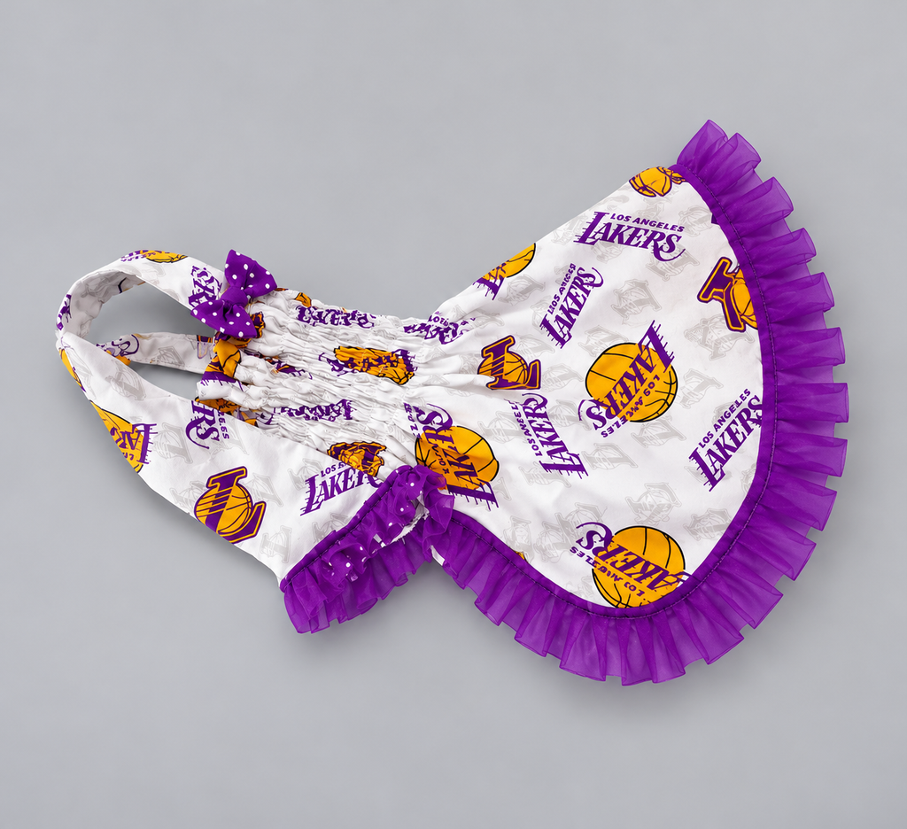 Lakers Team Smocked Dog Dress
