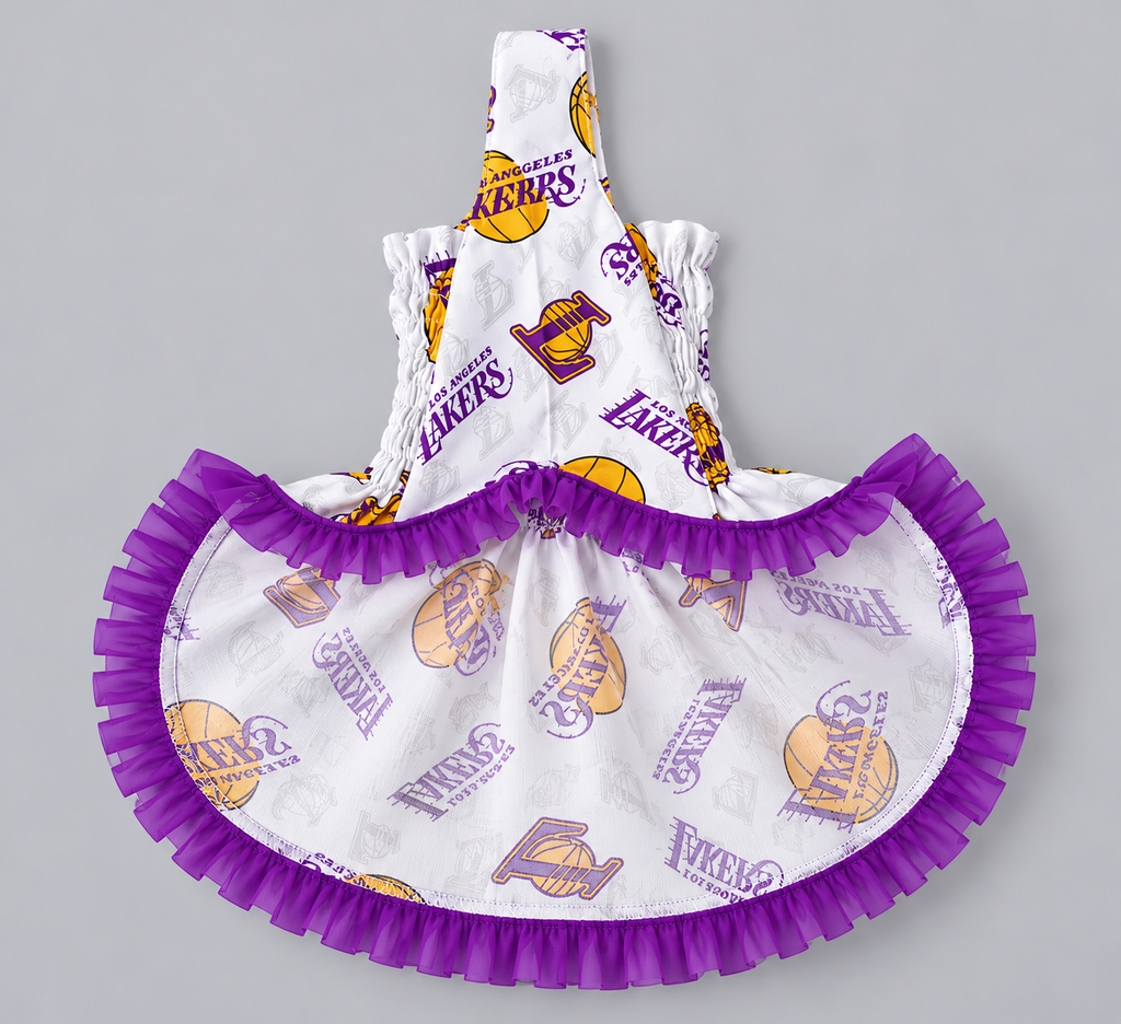 Lakers Team Smocked Dog Dress