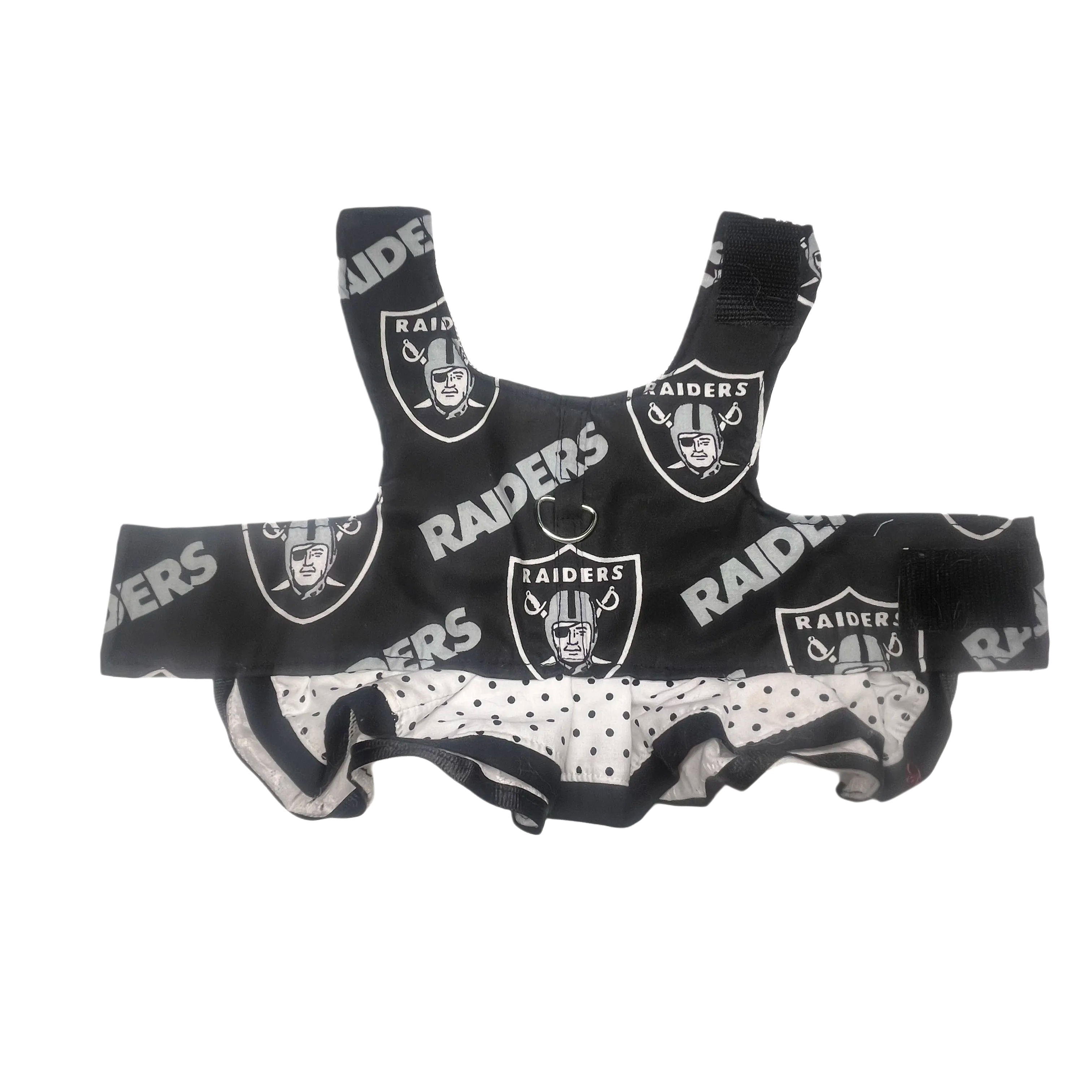 Raiders Harness Ruffles with Leash