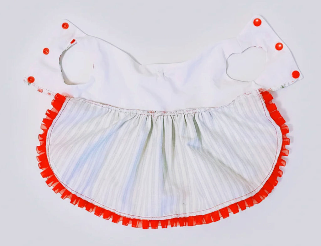 Summer fresh sweet strawberries green and red dog dress.