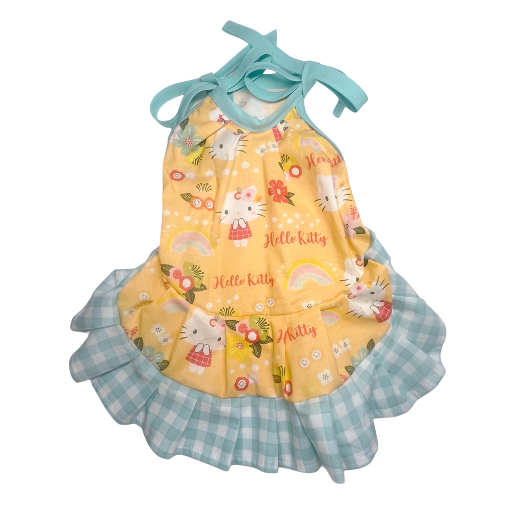 Mellow Yellow Kitty Dog Dress