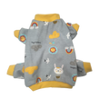 Gray bunny print dog pajamas