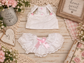 Pink Rose Cottage Ruffle Set