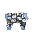 Navy blue winter bear printed dog pajamas