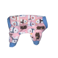 Pink winter bear printed dog pajamas