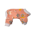 Salmon pink bunny print dog pajamas