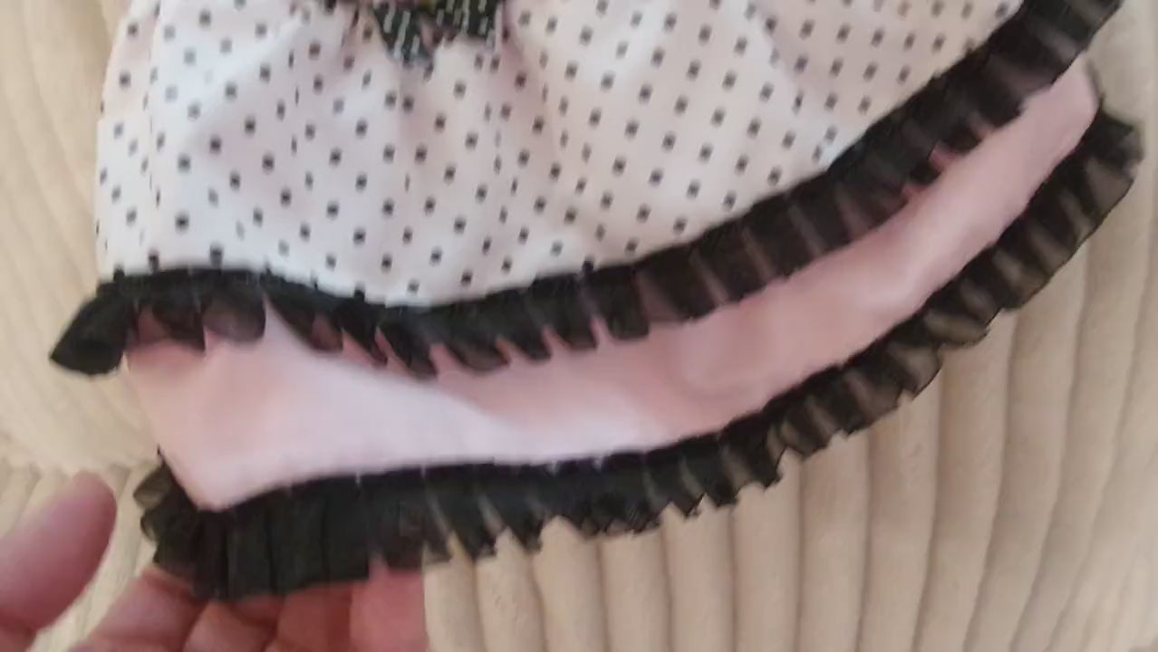The Genevieve, Black and white polka dot dog dress