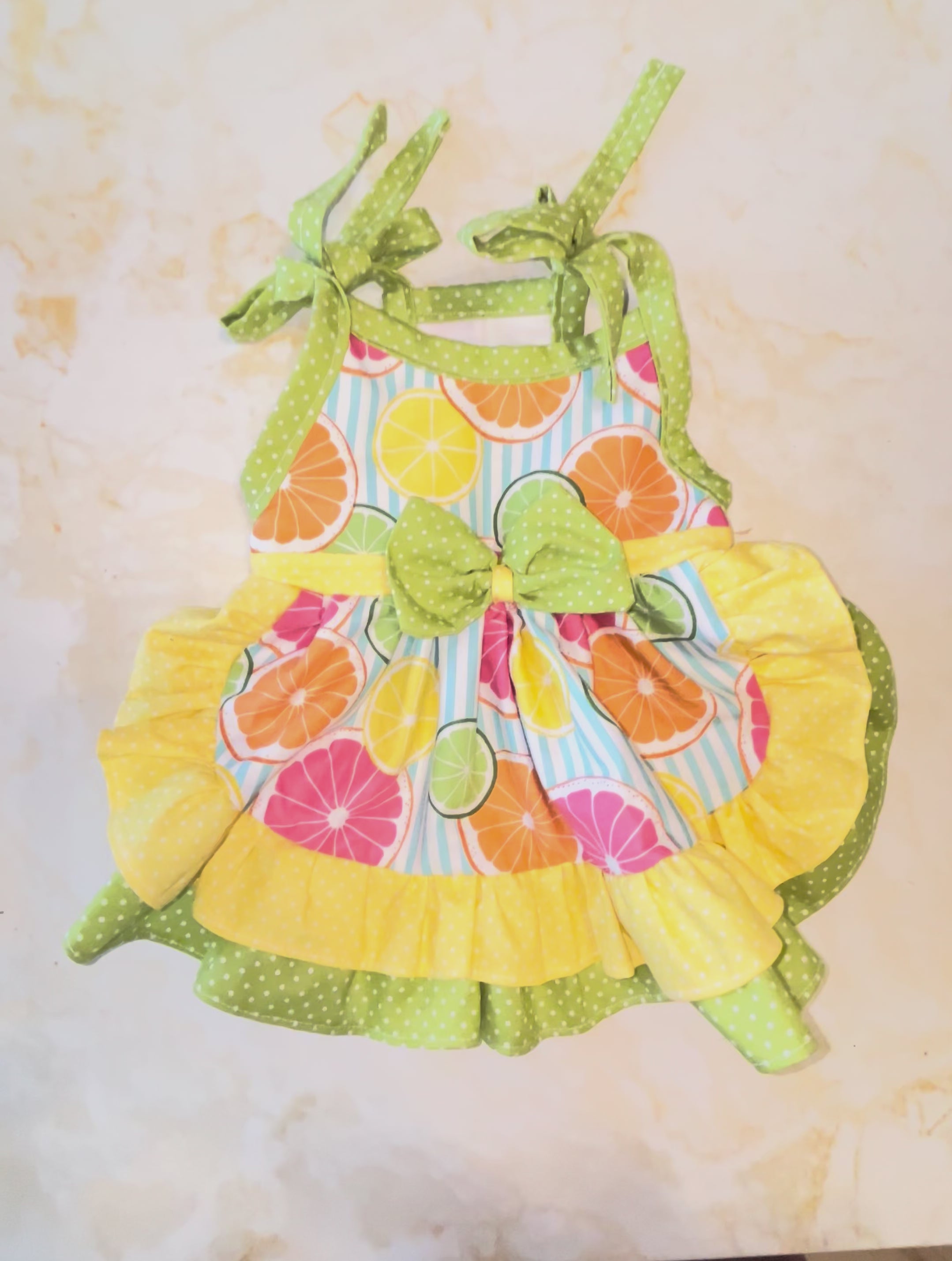 Summer citrus summer dog dress