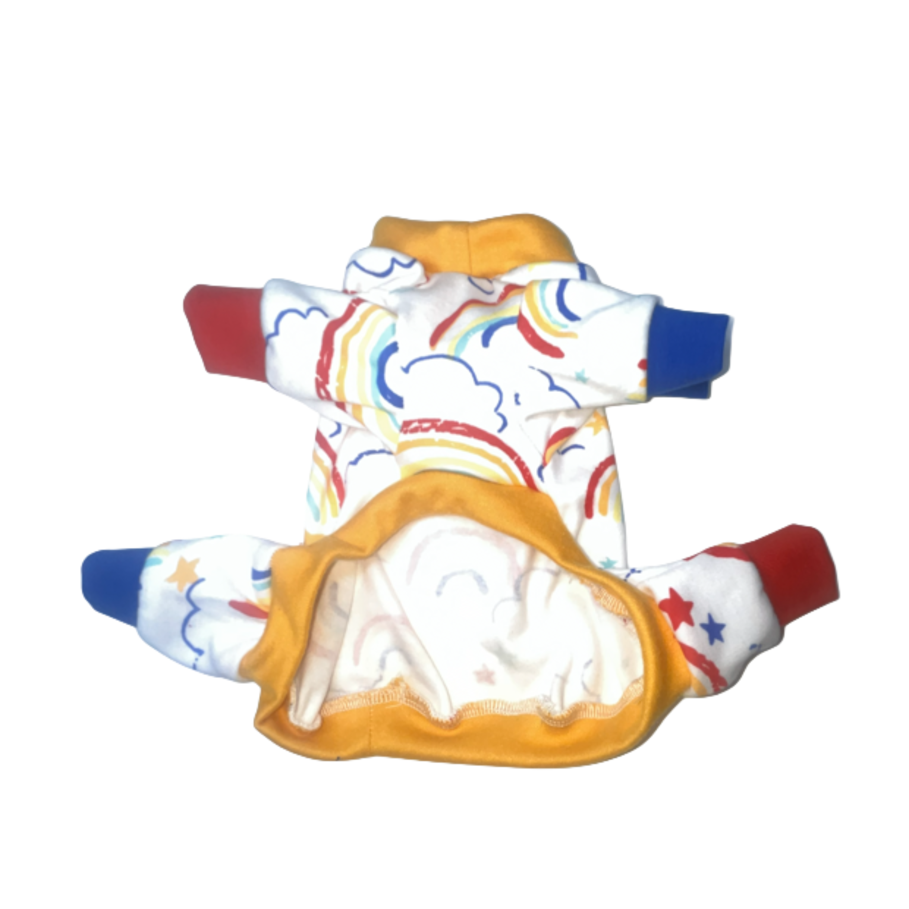 Cute colorful rainbow printed soft cotton dog pajamas