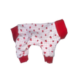 Cute strawberries on a pink gingham print cotton dog pajamas